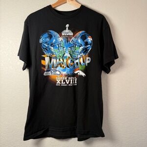 Super Bowl XLVIII‎ Matchup T-Shirt Seahawks Broncos NFL Football L
